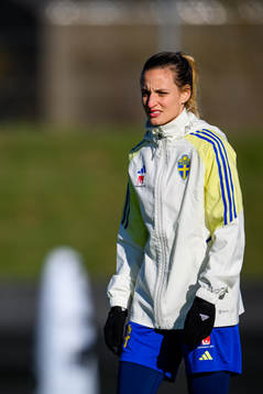 Nathalie Björn of the women's national football team at a