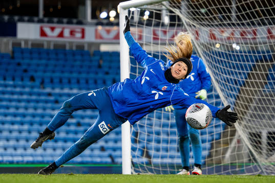 Goalkeeper Cecilie Fiskerstrand of the Norwegian women's