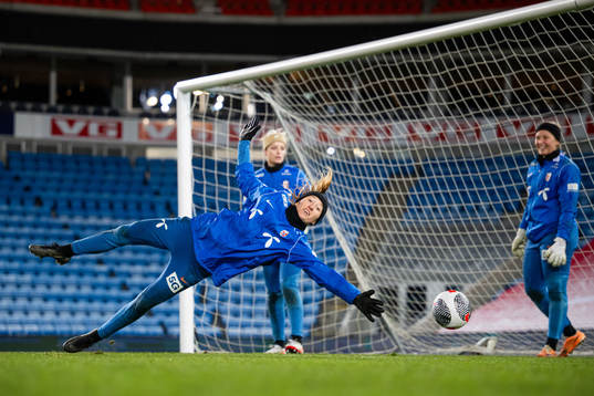 Goalkeeper Cecilie Fiskerstrand of the Norwegian women's
