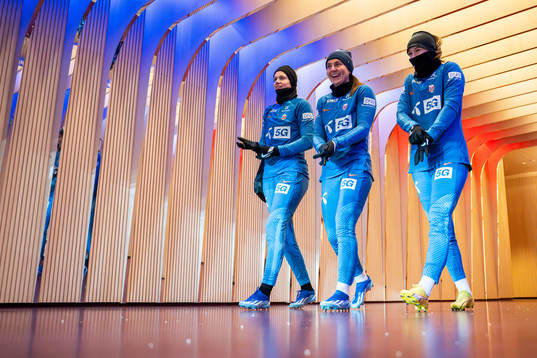 Karina Sævik, Vilde Bøe Risa and Elisabeth Terland of the