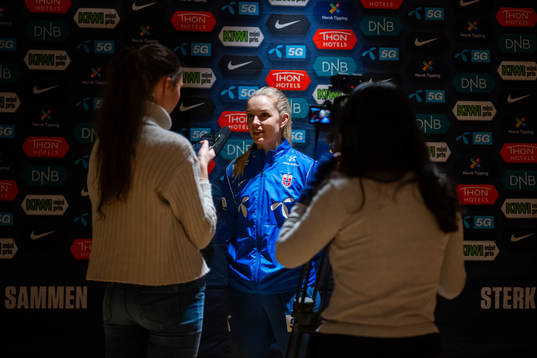 Goalkeeper Guro Pettersen of the Norwegian women's national