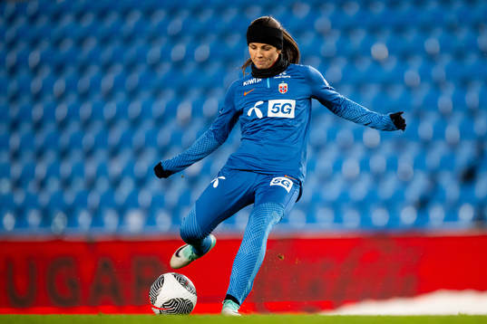 Tuva Hansen of the Norwegian women's national football team