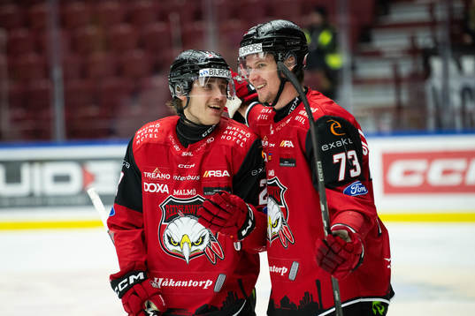 Malmö Redhawks Janne Kuokkanen och Adam Ollas Mattsson