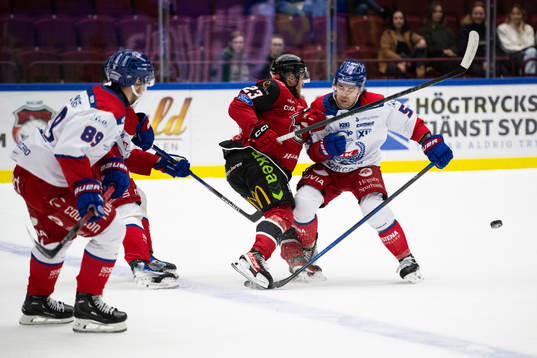 Malmö Redhawks Christoffer Forsberg och Oskarshamns David