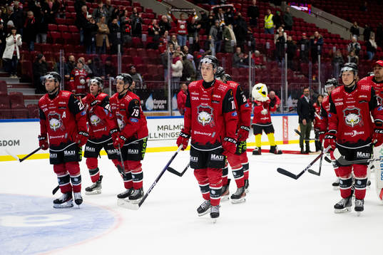 Malmö Redhawks spelare jublar