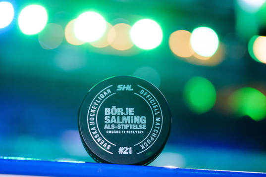Börje Salming ALS stiftelse-puck