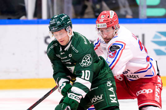 Färjestads Marcus Nilsson och Timrås Albin Lundin