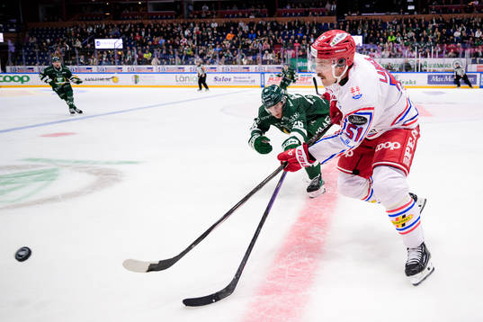 Färjestads Joel Nyström och Timrås Anton Lander