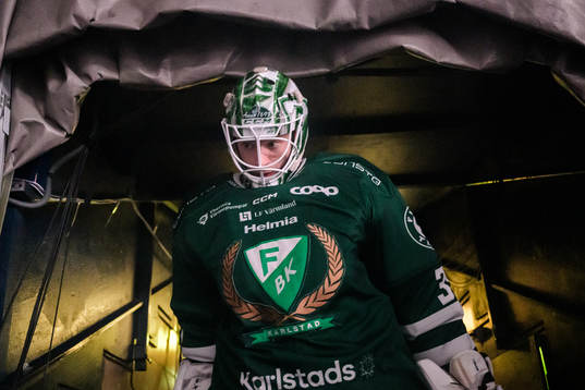 Färjestads målvakt Carl Lindbom