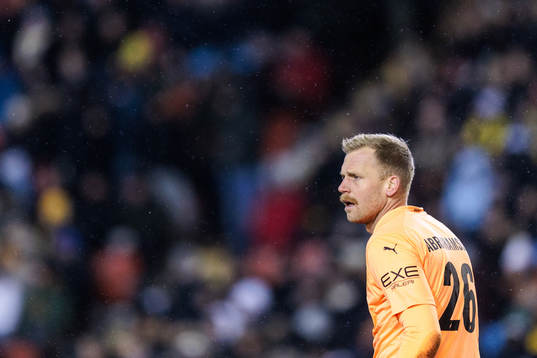 Goalkeeper Peter Abrahamsson of BK Häcken looks dejected
