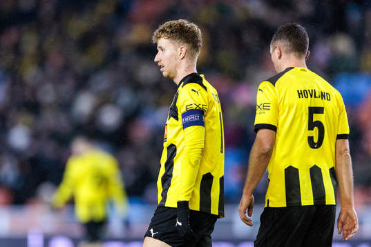 Samuel Gustafson and Even Hovland of BK Häcken look