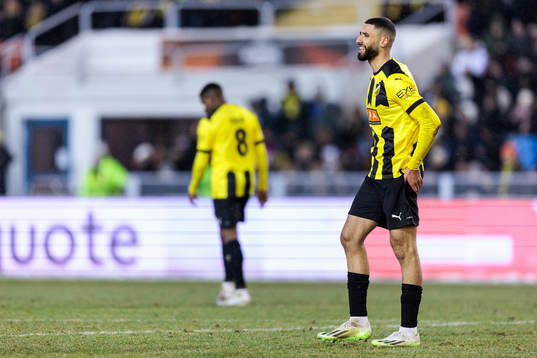 Aiham Ousou of BK Häcken looks dejected