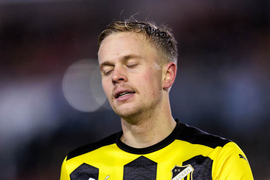 Tomas Olai Totland of BK Häcken looks dejected