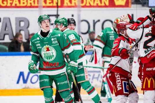 Rögle BKs Simon Zether deppar