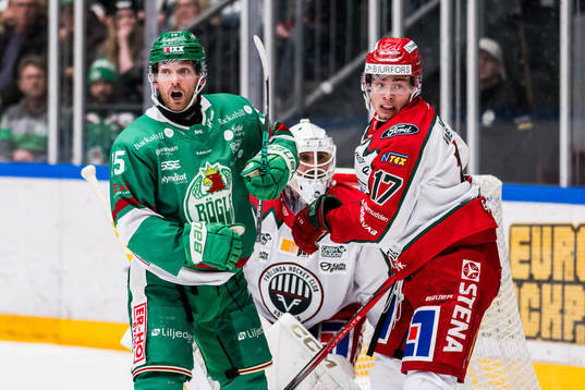 Rögles Simon Ryfors  och Frölundas Isac Born
