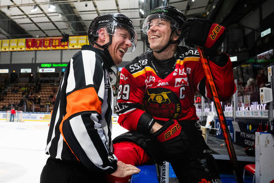 Domare Mikael Holm och Luleås Erik Gustafsson