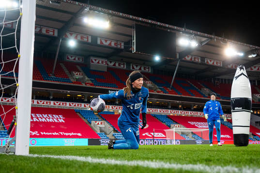 Goalkeeper Cecilie Fiskerstrand of the Norwegian women's