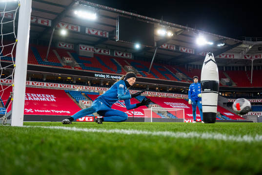 Goalkeeper Cecilie Fiskerstrand of the Norwegian women's
