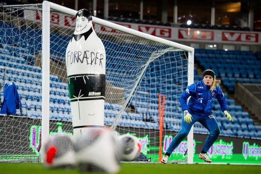 Goalkeeper Guro Pettersen of the Norwegian women's national