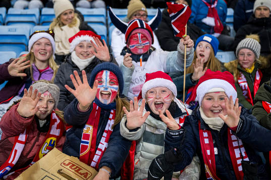 Spectators in the stands
