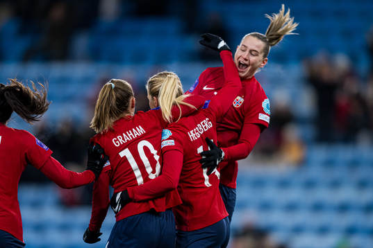 Ada Hegerberg of Norway celebrates