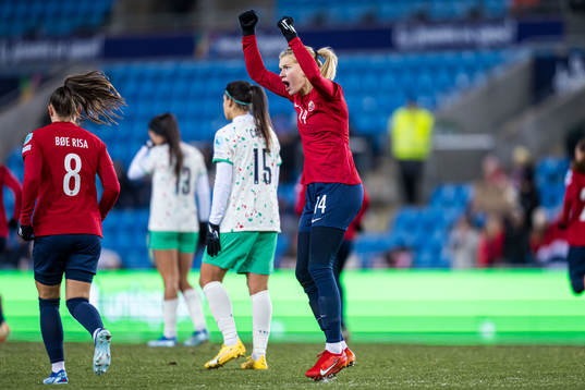 Ada Hegerberg of Norway celebrates