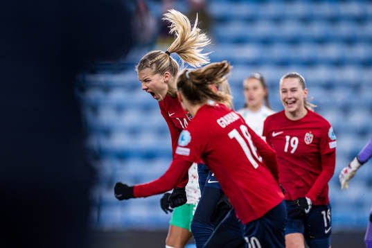 Ada Hegerberg of Norway celebrates