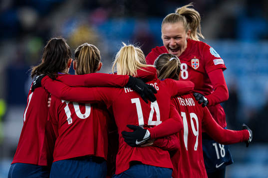 Ada Hegerberg of Norway celebrates
