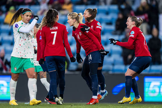 Ada Hegerberg of Norway celebrates