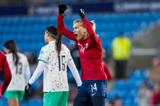 Ada Hegerberg of Norway celebrates