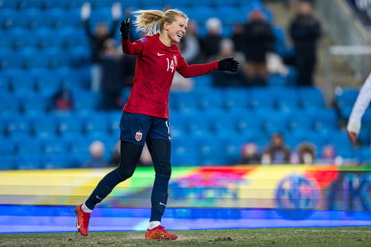 Ada Hegerberg of Norway celebrates