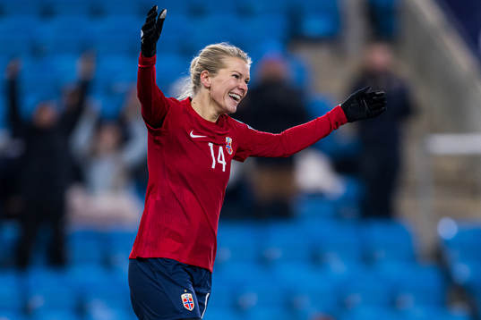 Ada Hegerberg of Norway celebrates