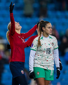 Ada Hegerberg of Norway celebrates