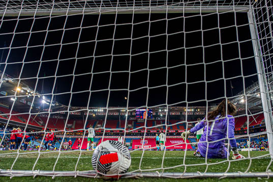 Ines Pereira of Portugal looks dejected