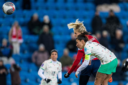 Sophie Roman Haug of Norway scores the 4-0 goal