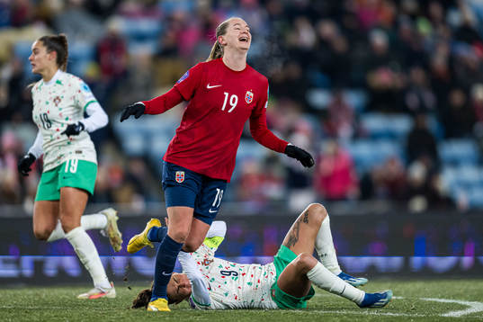 Elisabeth Terland of Norway reacts