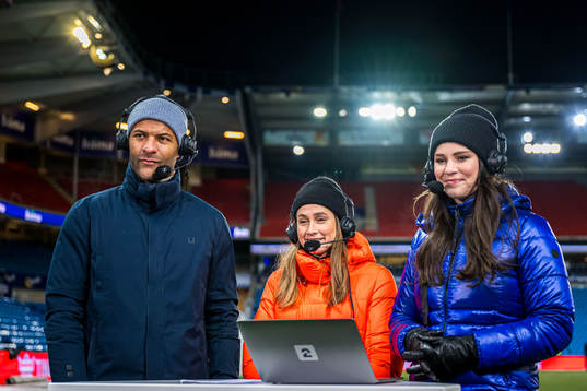 Yaw Amankwah, Ingrid Ryland and Ingrid Halstensen of TV 2