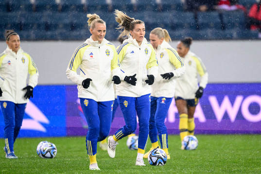 Stina Blackstenius and Linda Sembrant of Sweden