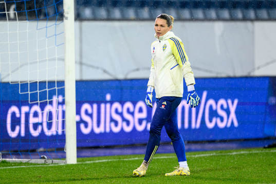 Goalkeeper Jennifer Falk of Sweden