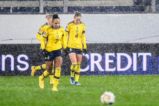 Hanna Lundkvist of Sweden looks dejected