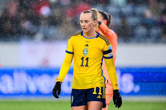Stina Blackstenius of Sweden looks dejected