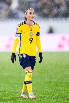 Kosovare Asllani of Sweden looks dejected