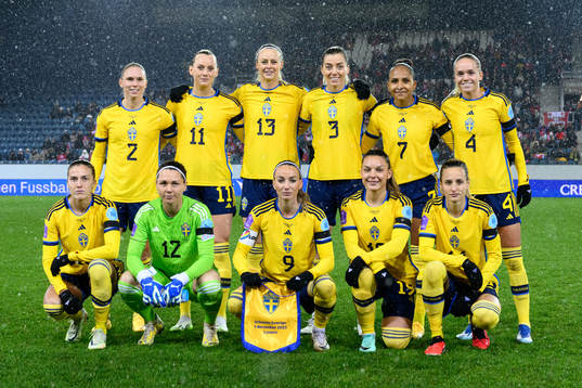 Starting eleven of Sweden ahead the UEFA Women's Nations
