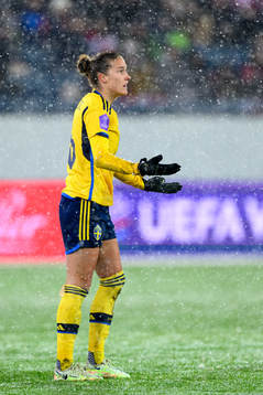 Filippa Angeldahl of Sweden reacts