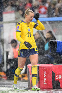 Stina Blackstenius of Sweden looks dejected
