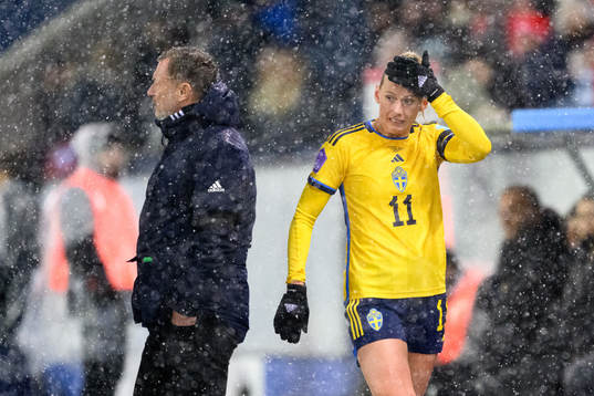 Stina Blackstenius of Sweden looks dejected