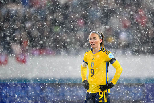Kosovare Asllani of Sweden looks dejected