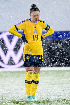 Johanna Rytting Kaneryd of Sweden looks dejected