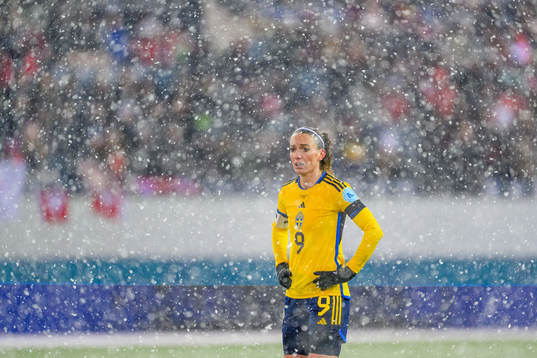 Kosovare Asllani of Sweden looks dejected