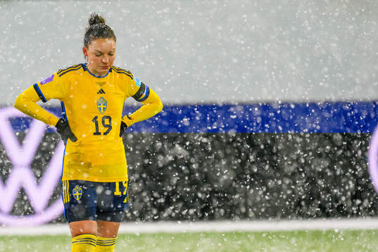 Johanna Rytting Kaneryd of Sweden looks dejected